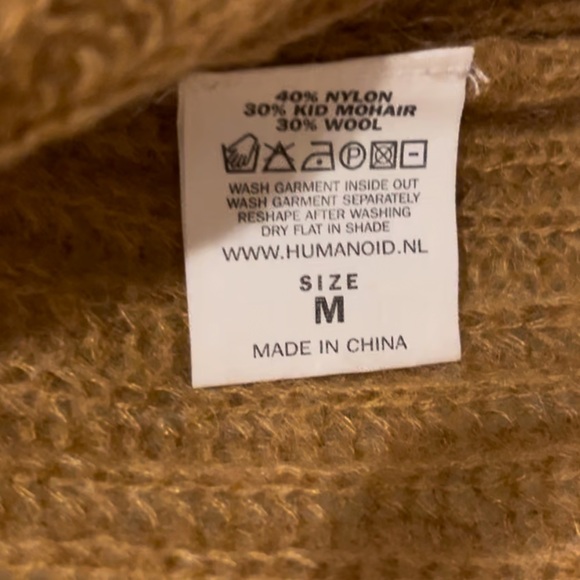 Humanoid Knit Crochet Wool Mohair blend cardigan sweater - Picture 5 of 5